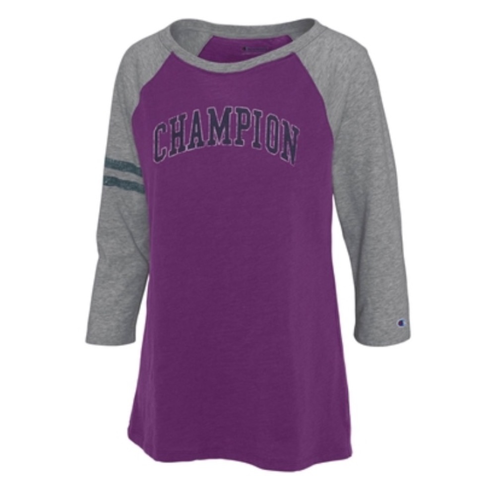 NEW Champion Heritage Women’s Slub Purple Long Sleeve Activewear Top